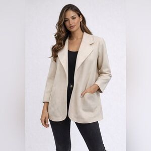 Vintage Dillards Wool Blend Women's Cream Jacket ILGWU Union Made in US